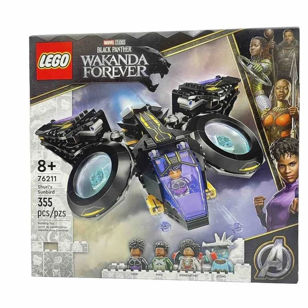 LEGO MARVEL BLACK PANTHER WAKANDA FOREVER 355 PCS SHURI’S SUNBIRD